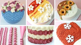 Simple NOZZLE DESIGNS For Cakes  PIPING TRICKS ✨ [upl. by Saltsman834]