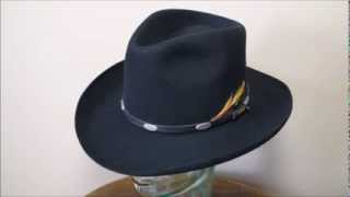 Stetson 4X Beaver Black Fur Felt Western Cowboy Hat [upl. by Bigg102]