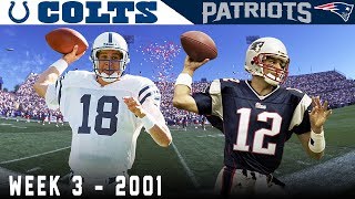 Tom Bradys FIRST Start Colts vs Patriots 2001 [upl. by Nalyr]