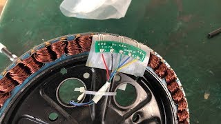 pasion ebike 48V 1500W Hub Motor Repair  Opening Testing Hall sensor replacement change hall sensor [upl. by Gustave]