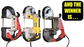 Portable Bandsaw Comparison Bauer vs Milwaukee vs DeWalt [upl. by Assiral]