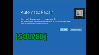 How to Fix Automatic Repair Loop in Windows 10  Startup Repair Couldn’t Repair Your PC [upl. by Antebi19]