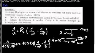 7  Exercice 1 Spectre demission  Atomistique S1 [upl. by Ahsaet]