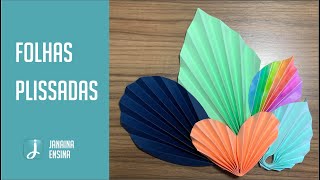 Folhas Plissadas em Papel  Palm Leaves [upl. by Karlow]