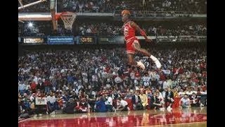 Michael Jordan Dunks from Free throw line 1987 [upl. by Leckie]