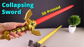 3D Printed Collapsing Master Sword Shorts [upl. by Thibaut]