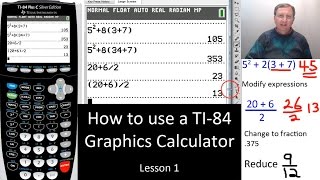 TI84 Plus Calculator Basic Features  Lesson 1 [upl. by Arratahs]