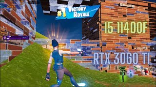 RTX 3060 ti  Intel i5 11400F Fortnite chapter 5 season 1 gameplay Performance mode [upl. by Shinberg]