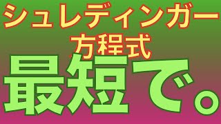 【量子力学】シュレディンガー方程式を最短で導く【量子化学】 [upl. by Nicks]