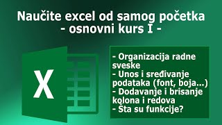 Excel za početnike  Osnovni kurs I [upl. by Crowley314]