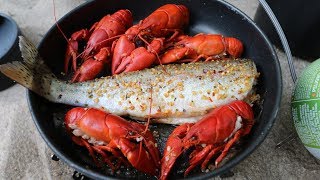 Catch n Cook SPICY Crawfish and WILD Trout [upl. by Yahsed186]