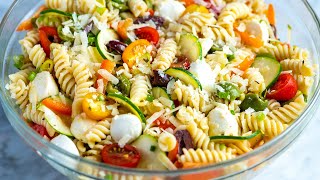 Quick and Easy Pasta Salad Recipe [upl. by Eirbua]