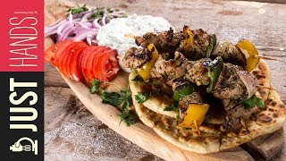 Greek pork souvlaki  Akis Petretzikis [upl. by Gentes788]