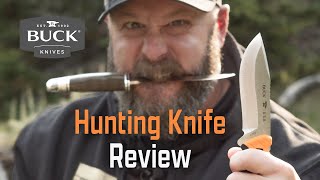 Made in USA Hunting Knife  Buck Knives Review [upl. by Ynaffet]