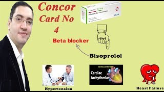 Concor bisoprolol  كونكور لعلاج الضغط وخفقان القلب  Drug card [upl. by Notserp]