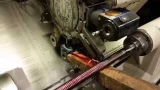 Turning trapezoidal thread ACME in stainless steel on the Mazak Nexus 350MY [upl. by Dowell]