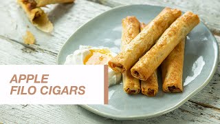 Apple Filo Cigars  Food Channel L Recipes [upl. by Ahsenroc2]