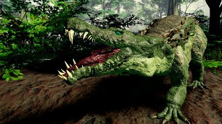 ROBLOX Prior Extinction  Kaprosuchus Showcase [upl. by Yodlem963]