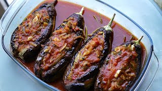 How to make Imam Bayildi  Turkish Vegan Stuffed Eggplants [upl. by Cara227]