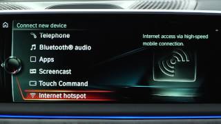 Connect Device to WiFi Hotspot  BMW HowTo [upl. by Ardnala]