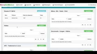 Logiciel Gestion Cabinet Médial Dossier Patient  3 [upl. by Nolla]