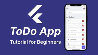 Flutter ToDo App Tutorial for Beginners [upl. by Cohin153]