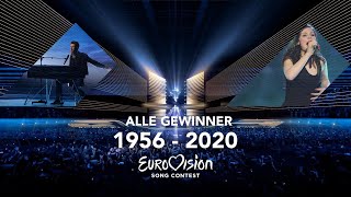 ESC ALLE GEWINNER 1956  2021  Eurovision Song Contest [upl. by Gnuhn]