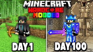 I Survived 100 Days in Modded Hardcore Minecraft Heres What Happened [upl. by Aitan]