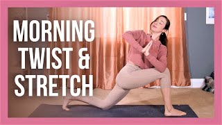 15 min Morning Yoga TWIST amp STRETCH  ALL LEVELS Energizing Flow [upl. by Yreffeg]