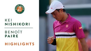 Kei Nishikori vs Benoît Paire  Round 4 Highlights  RolandGarros 2019 [upl. by Attenhoj490]