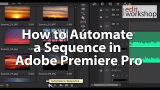 How to Automate a Sequence in Adobe Premiere Pro [upl. by Mcwherter66]