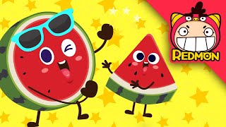 Watermelon song  Food songs  Nursery rhymes  REDMON [upl. by Htebharas296]