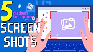 5 DIFFERENT WAYS TO CAPTURE SCREENSHOTS IN WINDOWS 10  Screen Capture Keyboard Shortcuts [upl. by Erehpotsirhc]