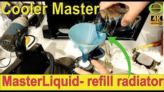 How to disassemble and refill a liquid CPU cooler and reassemble  Cooler Master Master Liquid 240 [upl. by Vachel]