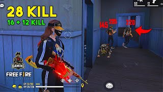 28 Kill Duo vs Squad Ajjubhai and Jontybhai OverPower Gameplay  Garena Free Fire [upl. by Rahel]