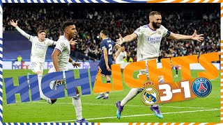 HIGHLIGHTS  Real Madrid 31 PSG  UEFA Champions League [upl. by Frazer]