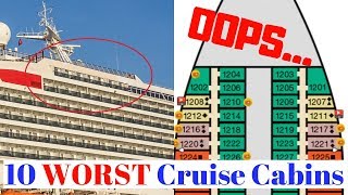 10 Worst Cruise Cabins on a Ship  How to Avoid Bad Staterooms [upl. by Eceirahs]