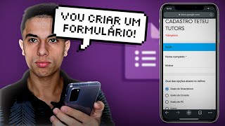 Como CRIAR FORMULARIOS PELO GOOGLE no CELULAR [upl. by Erny]