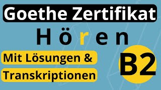 Goethe Zertifikat B2 Hören Modellsatz Jugendliche [upl. by Mochun]