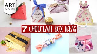 7 Chocolate Box Ideas  DIY Gift Box  Homemade Crafts [upl. by Bayard]