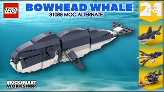 Bowhead Whale MOC LEGO 31088 2 to 1 Alternate Digital Build [upl. by Fem]