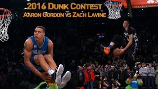 Zach LaVine and Aaron Gordons AWESOME 2016 Slam Dunk Duel [upl. by Anzovin471]