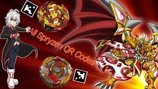 ALL QR CODES OF SPRYZEN  Beyblade Burst App [upl. by Zetram71]