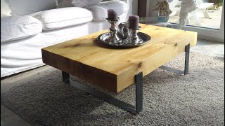 DIY Massivholz Tisch selber bauen created Design table NEW 2019 [upl. by Amary]