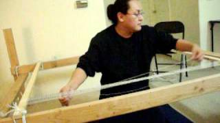 Navajo Weaving Warping Loom [upl. by Nocaj]