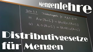 MathePlus  Video 35a Beweis eines Distributivgesetzes für Mengen [upl. by Ader]