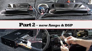 Full Car Audio System Installation  Phase 2 New Amps Pioneer DSP [upl. by Ciel]