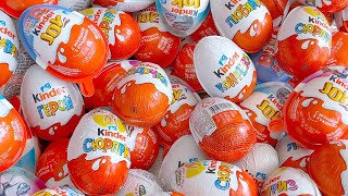 NEW A LOT OF KINDER SURPRISE EGGS TOY KINDER JOY [upl. by Ahsiakal]