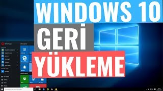 Windows 10 Sistem Geri Yüklemek [upl. by Sherris]