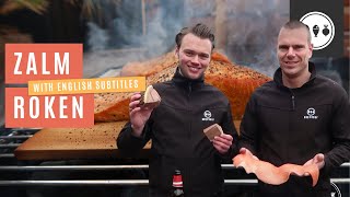 Traditioneel zalm roken op de BBQ  BBQproof [upl. by Karb]